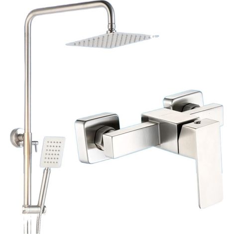 Robinet de Douche de Salle de Bain avec Une Seule poignée Dessin surfacestain sans Acier Chaud et Froide mélangeur d'eau (1/5)