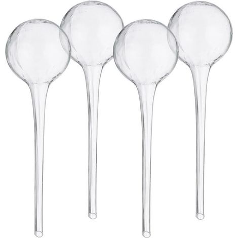 4 Pièces Boules d'Irrigation pour Plantes. Distributeur d'Eau pour Plantes d'Intérieur et d'Extérieur. Accessoire et raccord goutte à goutte