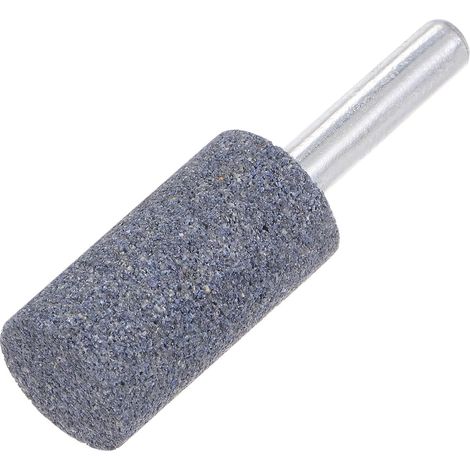 6Pcs Pierre Montée Abrasive 1/4" Tige 0.63" Diamètre Cylindrique Tête de Meulage et de Polissage en Corindon pour Outil Rotatif de Gravure (1/5)