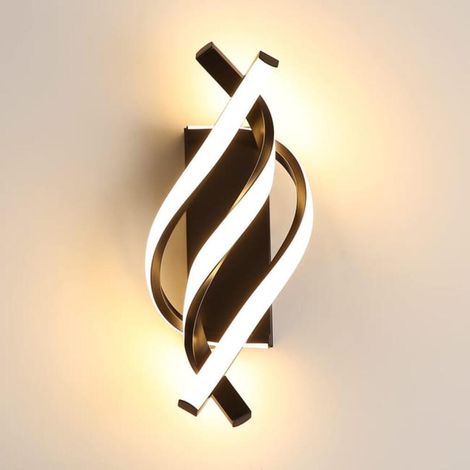 Applique murale LED, Lampe de chevet LED spirale, Applique LED en aluminium, Éclairage d'intérieur décoratif, Applique pour miroir (1/5)