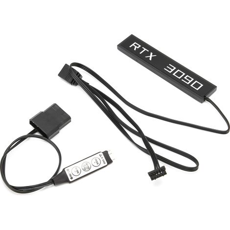 Éclairage RGB pour carte graphique, connecteurs 3 broches + 6 broches, longueur 50 cm, synchronisation avec la carte mère, accessoires informatiques 5 V (1/5)