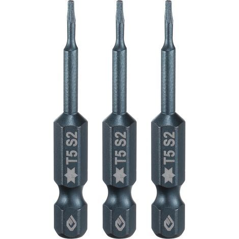 3 Pièce Embout de Tournevis Torx T5 1/4" Hex Tige Longueur 50mm (1/5)