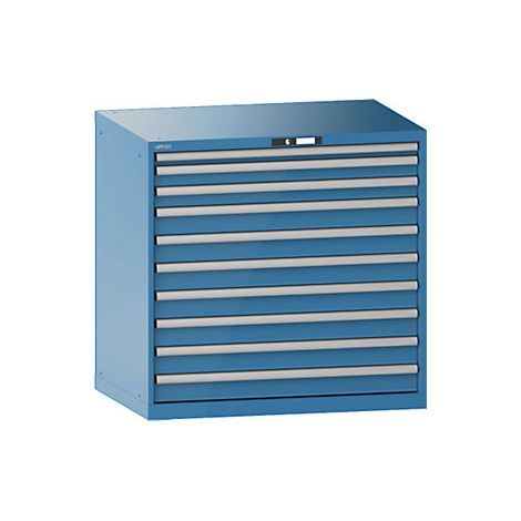 Cajonera con 10 cajones  A x P x H 1023 x 725 x 1000 mm  azul