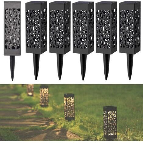 Lampes Exterieure Solaires De Jardin Au Sol, Exterieure Étanche Lumiere Paysage Lampe Jardin Sans Fil Led Décoration Eclairage Solaire Pour Patio Chemins, Pelouse, Automatique On / Off (6 Pièces ) (1/5)