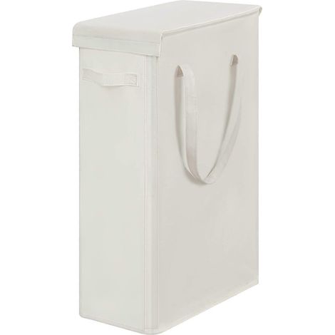 Schmaler 60-Liter-Wäschekorb mit Deckel, schmaler Wäschekorb mit Griff, verbesserte Ausführung, faltbar (1/5)