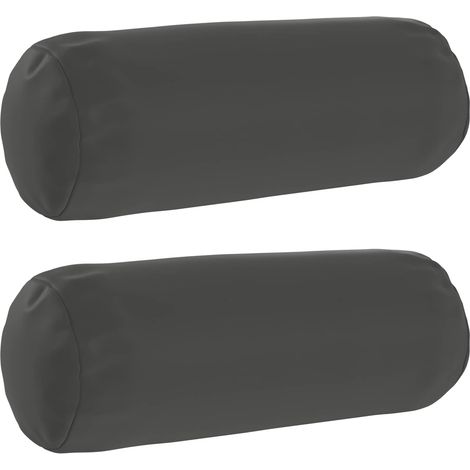 vidaXL Funda de almohada 2 pcs HEERLEN Antracita Ø 15 x 40 cm (1/2)