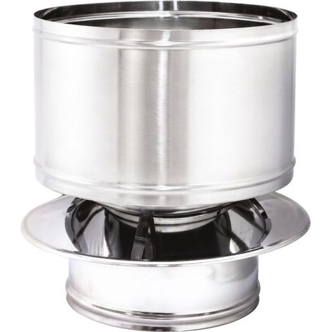 MAKA Terminale Coassiale a Botte Canna Fumaria Doppia Parete Aria Inox Ø 100 mm (esterno 150) (1/5)