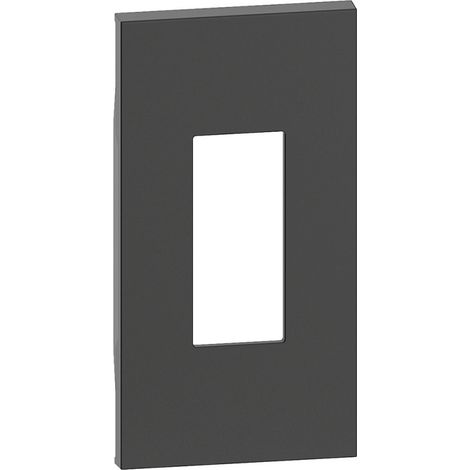 Plastron de finition Living Now pour prise RJ45 2 modules - noir (BTKG07M2)