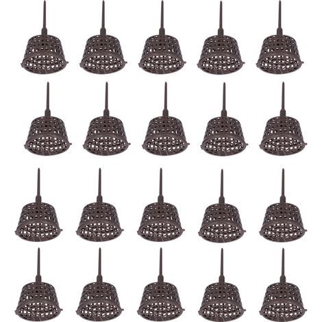 Panier en maille d'engrais en plastique 20 pièces bote d'engrais anti-ge durable pour bonsa avec couvercle pour la plantation de fertilisation (1/4)