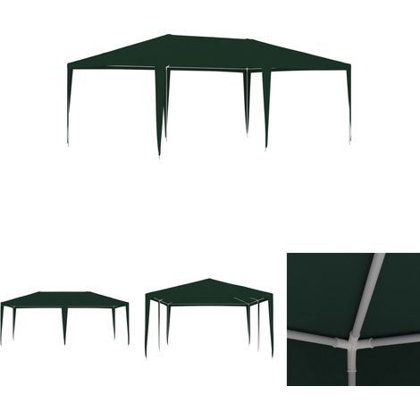 UV-beständig - vidaXL Profi-Partyzelt 4×6 m Grün 90 g/m² - Wasserbeständig (1/5)