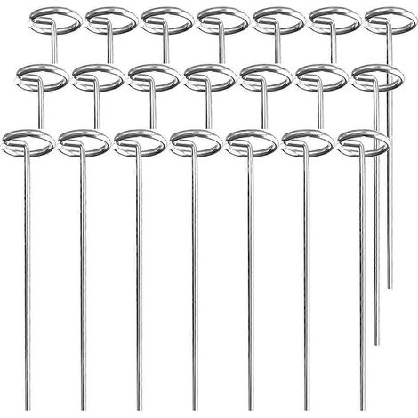 Landscape Staples 6 pouces Galvanized Landscape Sod Stakes jardin Staples Landscape tissu Staples Weed Barrier Pins 50 (1/5)