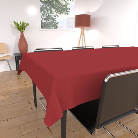 Tovaglia antimacchia rettangolare 140 x 240 cm ALIX rossa