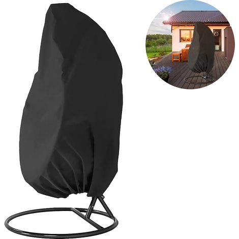 Housse de protection pour fauteuil suspendu, housse flottante pour fauteuil suspendu 190 x 115 cm, imperméable, coupe-vent, résistante à l'hiver, pour balcon ou extérieur, en tissu Oxford 420D avec re