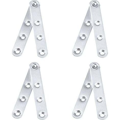 4 pièces mot charnière grand 100mm x 16mm en acier inoxydable mot charnière charnière haut arbre charnière,Pour meubles de maison, portes et fenêtres, etc. (1/5)