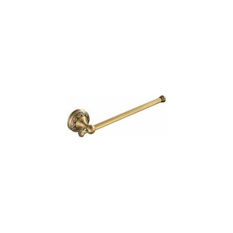 Porte-serviettes barre simple courte en cuivre gaufré rétro, modèle F8331 –