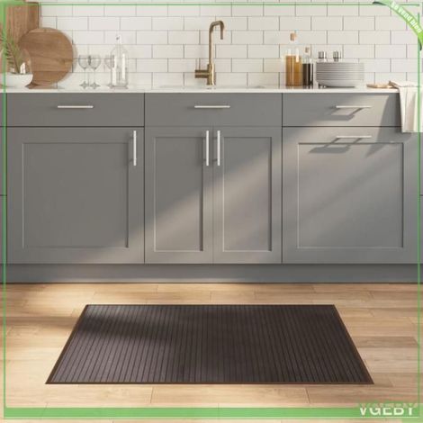Tapis - FAFEISY - 70 x 100 cm - Bambou naturel - Marron foncé - Antidérapant (1/5)