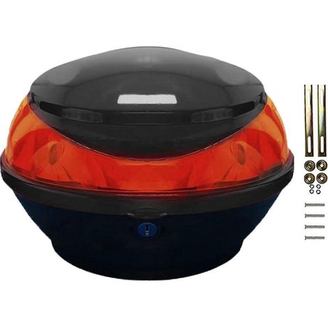 Coffre de rangement arrière pour moto avec boucle de verrouillage sécurisée, robuste et idéal pour ranger des en-cas - 28 cm x 28 cm x 20 cm - A (1/5)
