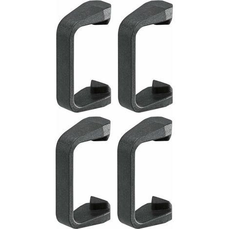 – Limiteur d'angle 110° pour charnières Blumotion Clip Top 125° et 155° – Plastique gris foncé – Lot de 4 pièces pour meubles de cuisine et salle de bain - 70T7553