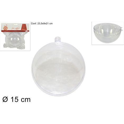 SFERA PLASTICA TRSPARENTE 15 CM