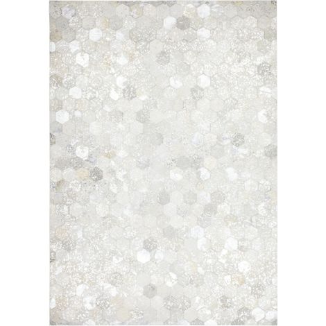 Tapis Tissé Effet Métallique "Spark" Gris & Argent 80 x 150 cm (1/4)
