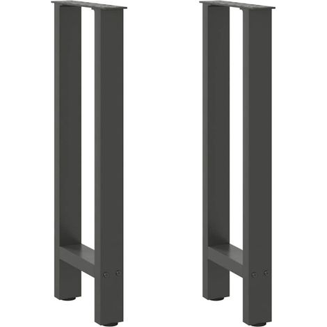 Pieds de table console Anthracite 2 pièces 38 x (72-73) cm Acier vidaXL (1/5)