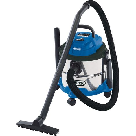 15L 1250W Wet and Dry Stainless Steel Vacuum Cleaner with 230V Power Supply