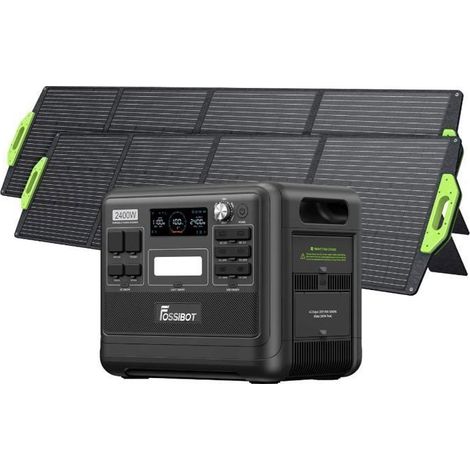 Generador Eléctrico-F2400-2048Wh-LiFePO4-2400W-Estación Central Eléctrica con 2×SP200PRO 200W Panel Solar (1/5)