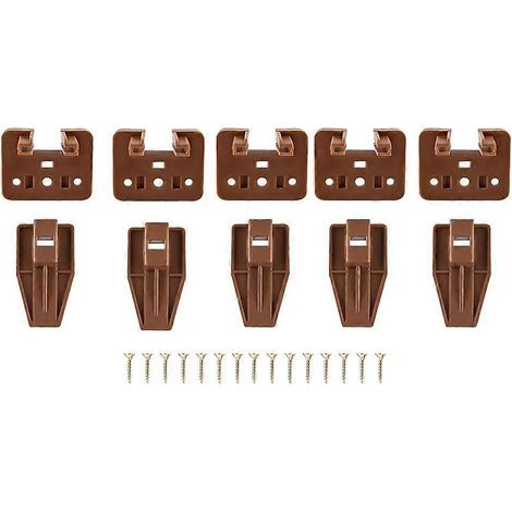 Glissières et rails de tiroir, 5 jeux de glissières en plastique à fixation centrale pour commode, compatibles avec les tiroirs de meubles (1/5)