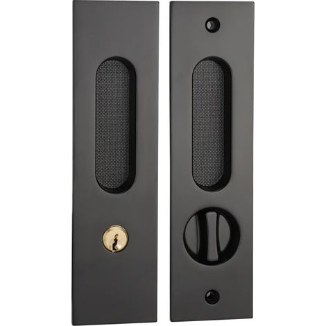 Serrure à clé pour porte coulissante, poignée de porte dissimulée, quincaillerie pour serrure de porte (1/5)