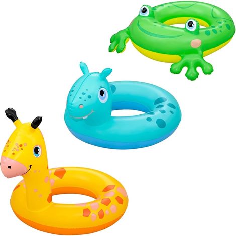 TrAdE Shop Traesio - Ciambella Salvagente Lil' Pal Gonfiabile Per Bambini +3-6 Anni Animali Assortiti 36464 - (1/5)