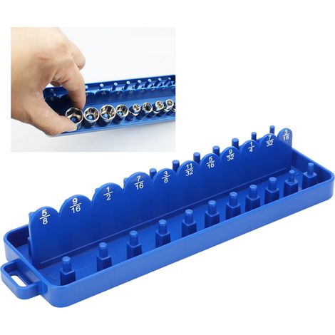 Présentoir à douilles Huang Xiaochao 1/4 pouce, boîte de rangement pour multiprises, support pour douilles, présentoir à outils (1/5)