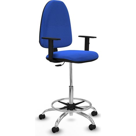 Piqueras y Crespo Bürostuhl Blau Verstellbar 89cm