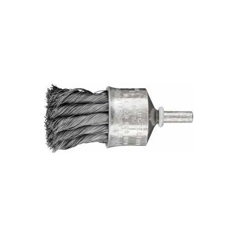 PFERD TOOLS Pinselbürste gezopft PBG Ø30mm Schaft-Ø6 mm Stahl-Draht-Ø0,25 10 Stk (1/4)
