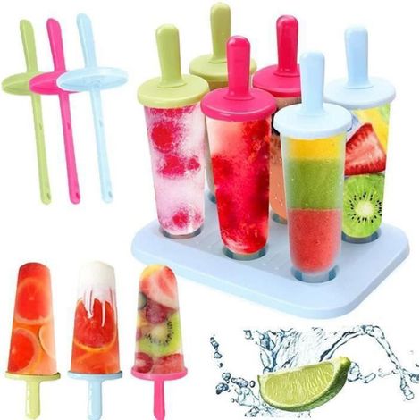 Moule À Glace - 6 Emplacements - Réutilisable - Pour Popsicles Maison - Convient Enfants Et Adultes (1/5)