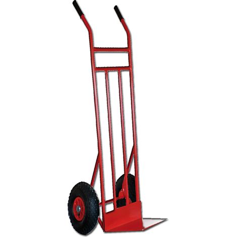 Carretilla almacén LAMS rueda neumática color rojo pala ancha HT1890