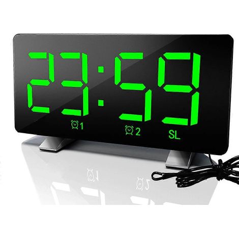 Digitaler LED-Projektor mit variabler Helligkeit, Schlummerfunktion, FM-Radio und Timer.