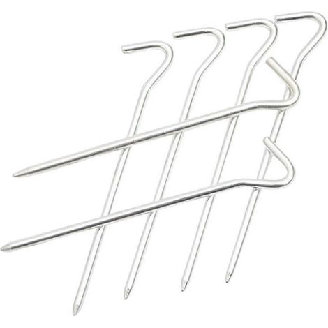Lot de 6 piquets d'ancrage au sol avec tendeurs de corde pour tente, accessoires de camping. (1/5)