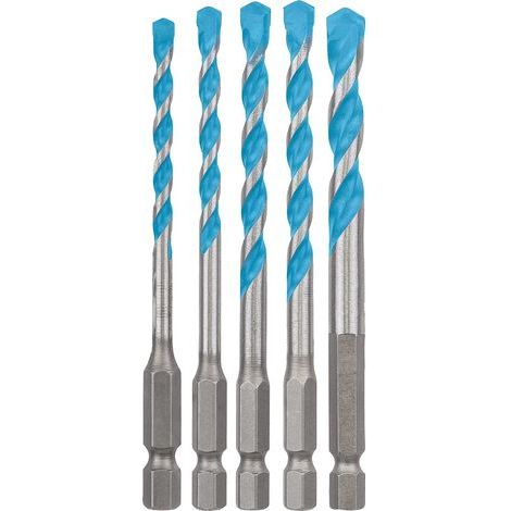 Accessories 5x Expert HEX-9 MultiConstruction Drill Bit Sets (for Concrete, Ø 4-8 mm, Impact Drill Accessories) (1/5)