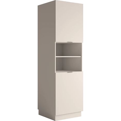 Colonna da cucina con 2 ante e 2 nicchie Beige - CARMEO (1/5)
