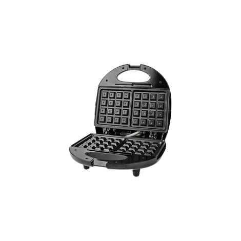 Nedis Macchina Waffle Maker Party Piastra Antiaderente 22x12cm 750W Nero Argento