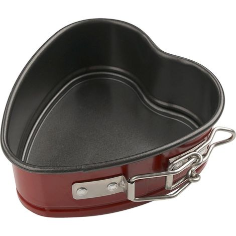Zenker Mini Tortiera con cerniera a Forma di Cuore, mini stampo da forno per piccole torte e dolci, teglia in acciaio al carbonio con rivestimento antiaderente, 10,5 x 11 x 5 cm (1/5)
