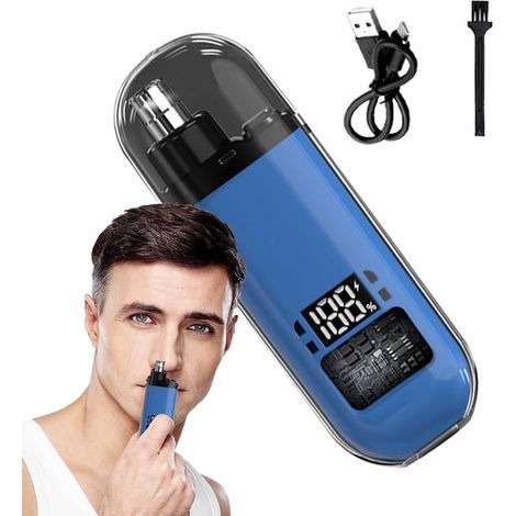 Tagliacapelli elettrico per orecchie e naso - Cura del viso - Motore silenzioso - 65 g - Nero (1/5)