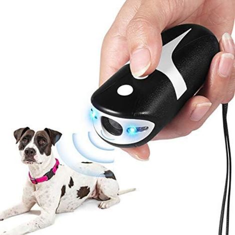 [JAMAIS UTILISÉ]Répulsif pour chien portatif, répulsif pour chien infrarouge à ultrasons, dispositif anti-aboiement, contrôle des aboiements de chien (piles non incluses) (1/4)