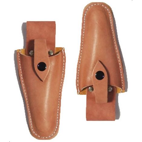 Lot de 2 étuis gaines en cuir avec support ceinture, pour pinces, sécateurs, ciseaux – DELKEVIC