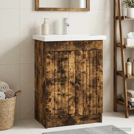 Cabinet debajo del fregadero Roble Ahumado 78,5 x 37,5 x 81 cm