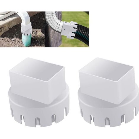 Auspuffadapter, Auspuffrohradapter, weiß, zwei Stück, 2,6 x 3,7 Zoll Schnittstelle (1/4)