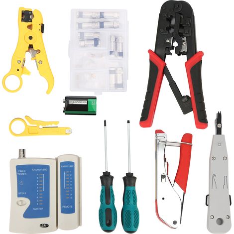 Kit d'outils de réparation réseau et de test de câbles LAN pour la maintenance informatique professionnelle (1/5)