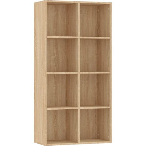 Étagère de Rangement Bibliothèque/Buffet, Montage facile, Chêne sonoma 66 x 30 x 130 cm Aggloméré OIB3145E (1/5)