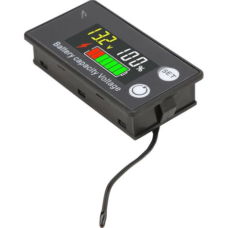 Testeur de capacité de batterie LCD écran couleur, voltmètre DC 8-100V avec alarme température, pour véhicule électrique, fonction de diagnostic précis (1/5)