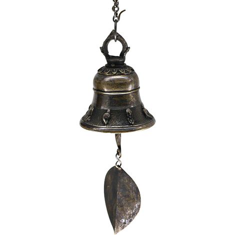 Décoration de porte artisanale avec carillon éolien, petite cloche en cuivre, 4,5 x 5,5 cm (1/5)